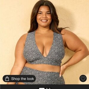 Black and White Patterned bikini top